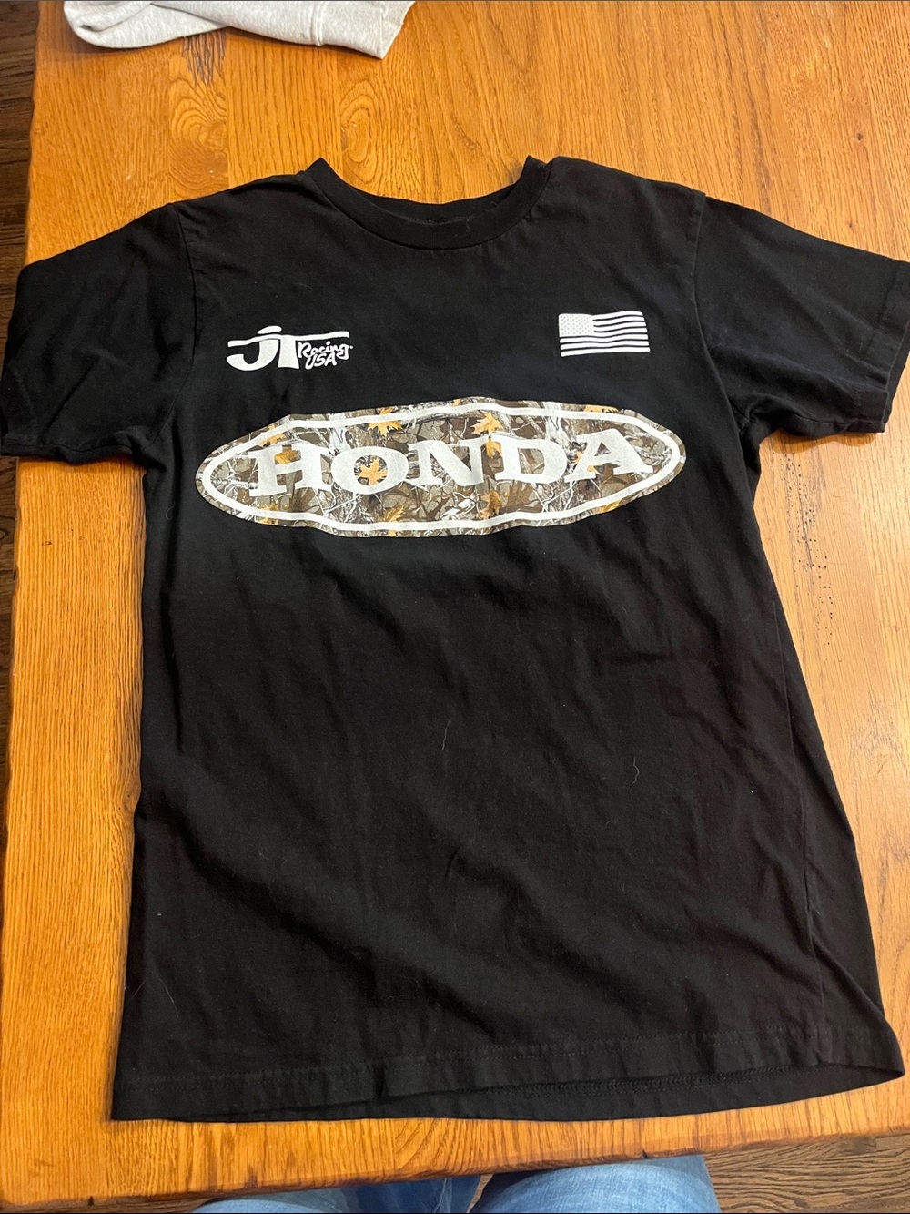 Honda Men's Black Short Sleeve Logo Tee